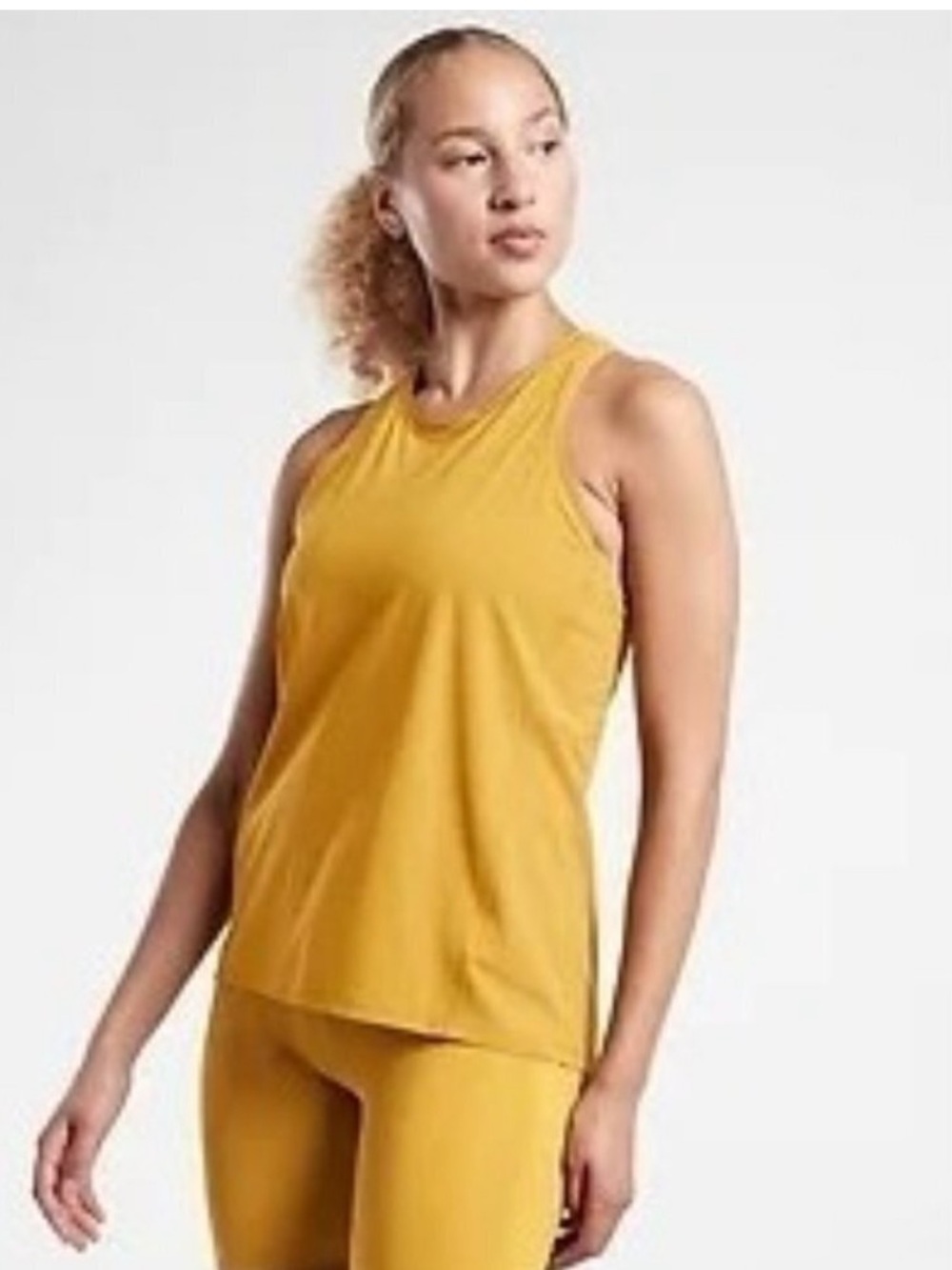 Athleta Ultimate Train Tank in Oxidized Yellow Size Medium Sporty Activewear New